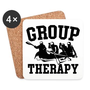 Gruppentherapie Rafting Abenteuer - Untersetzer (4er-Set) - Weiß - Vorne