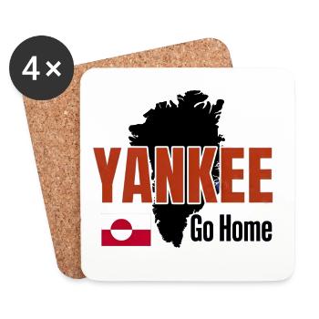 Grönland: Yankee Go Home - Untersetzer (4er-Set) - Weiß - Vorne