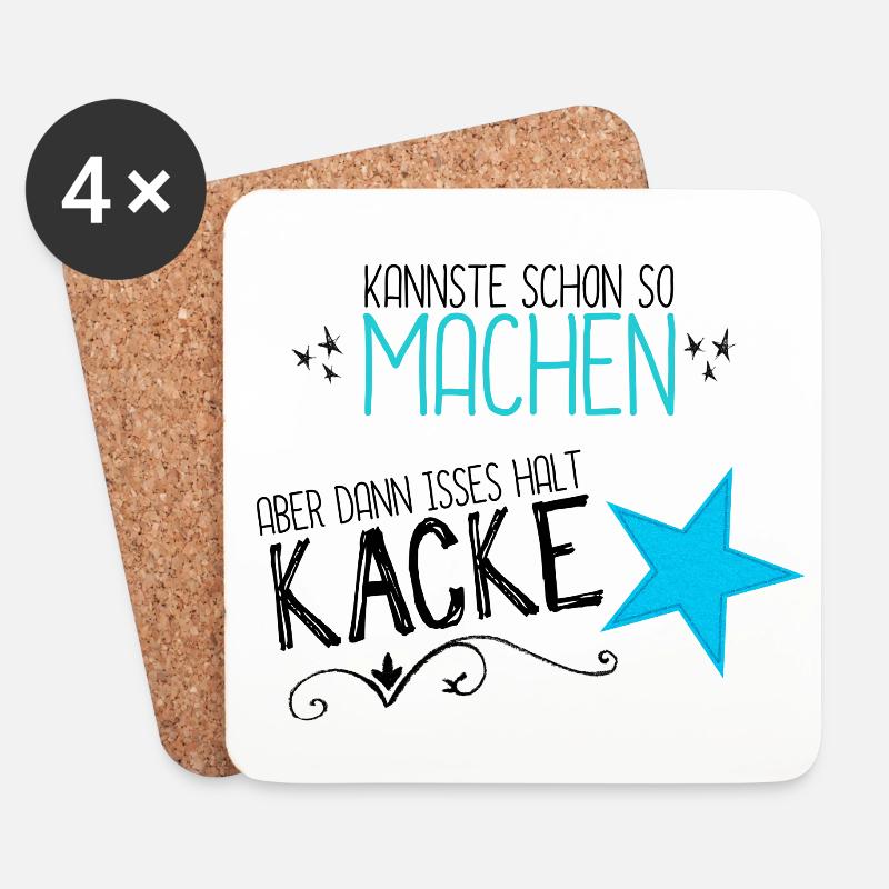 Kannste schon so machen - Untersetzer (4er-Set) - Weiß