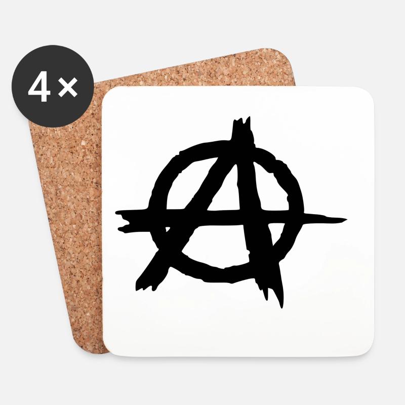 Anarchy - Untersetzer (4er-Set) - Weiß