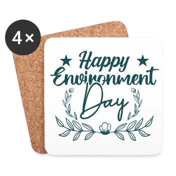 World Environment Day - Coasters (set of 4) - white - Front