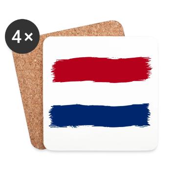 Pays-Bas - Dessous de verre (lot de 4) - blanc - Devant