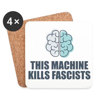 This Machine Kills Fascists - Dessous de verre (lot de 4) - blanc - Devant