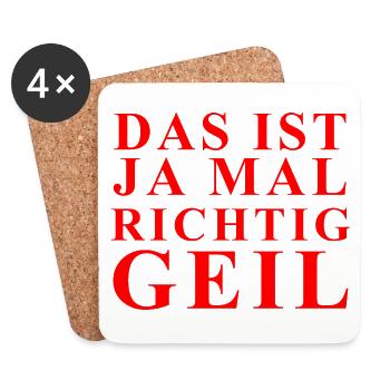 That's really cool red statement - Coasters (set of 4) - white - Front