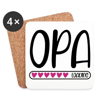 Opa loading - Untersetzer (4er-Set) - Weiß - Vorne