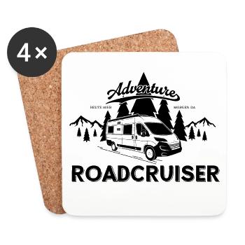Roadcruiser Adventure - Untersetzer (4er-Set) - Weiß - Vorne