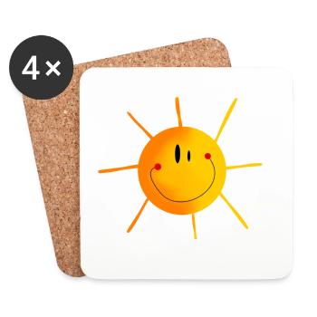 sonne - Untersetzer (4er-Set) - Weiß - Vorne