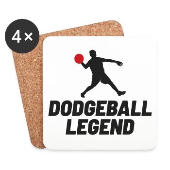 Dodgeball Legend Coach Team Sports Funny - Coasters (set of 4) - white - Front