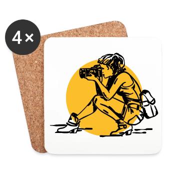 Photographing a photographer - Coasters (set of 4) - white - Front