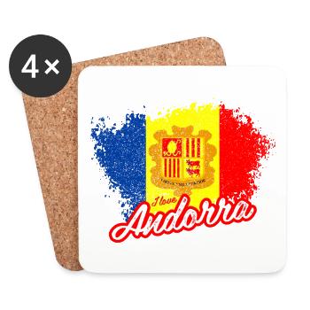 Ich liebe Andorra - Untersetzer (4er-Set) - Weiß - Vorne