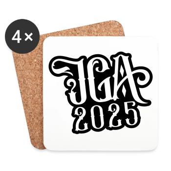 Jga 2025 Junggesellenabschied - Untersetzer (4er-Set) - Weiß - Vorne