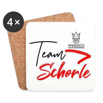 Winegod lustiger Spruch Team Schorle - Untersetzer (4er-Set) - Weiß - Vorne