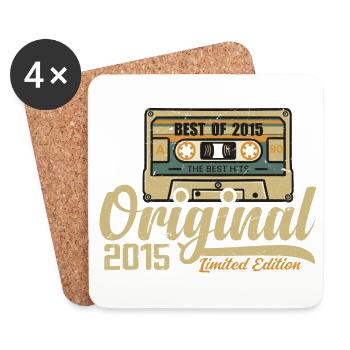 Original 2015 Vintage - Cadeau D’anniversaire 2015 - Dessous de verre (lot de 4) - blanc - Devant