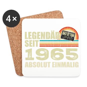 Legendär Seit 1965 - Absolut Einmalig - Untersetzer (4er-Set) - Weiß - Vorne