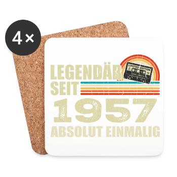 Legendary since 1957 - absolutely unique - Coasters (set of 4) - white - Front