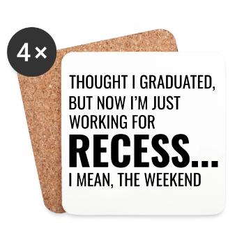 Work Memes Office-Humor Workplace Funny - Coasters (set of 4) - white - Front