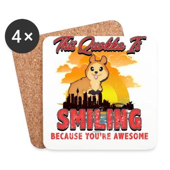 Quokka - Coasters (set of 4) - white - Front