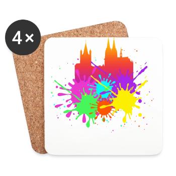 Cologne carnival - Coasters (set of 4) - white - Front