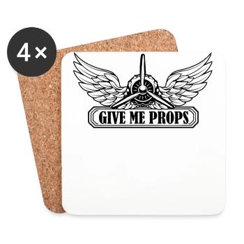 plane - Coasters (set of 4) - white - Front