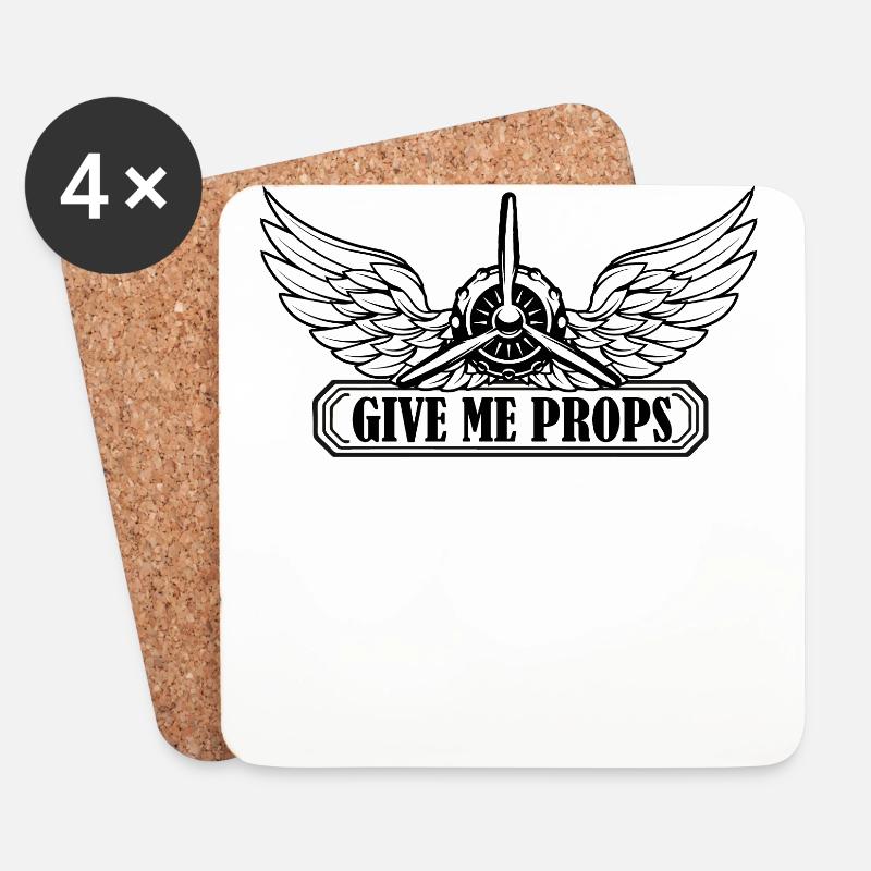 plane - Coasters (set of 4) - white