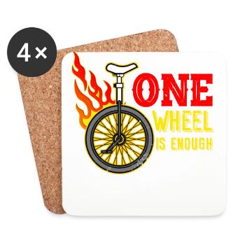 unicycle - Coasters (set of 4) - white - Front