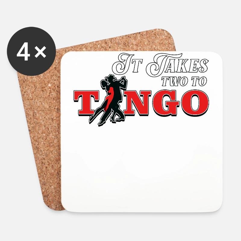 Tango, Tango Tänzer - Untersetzer (4er-Set) - Weiß