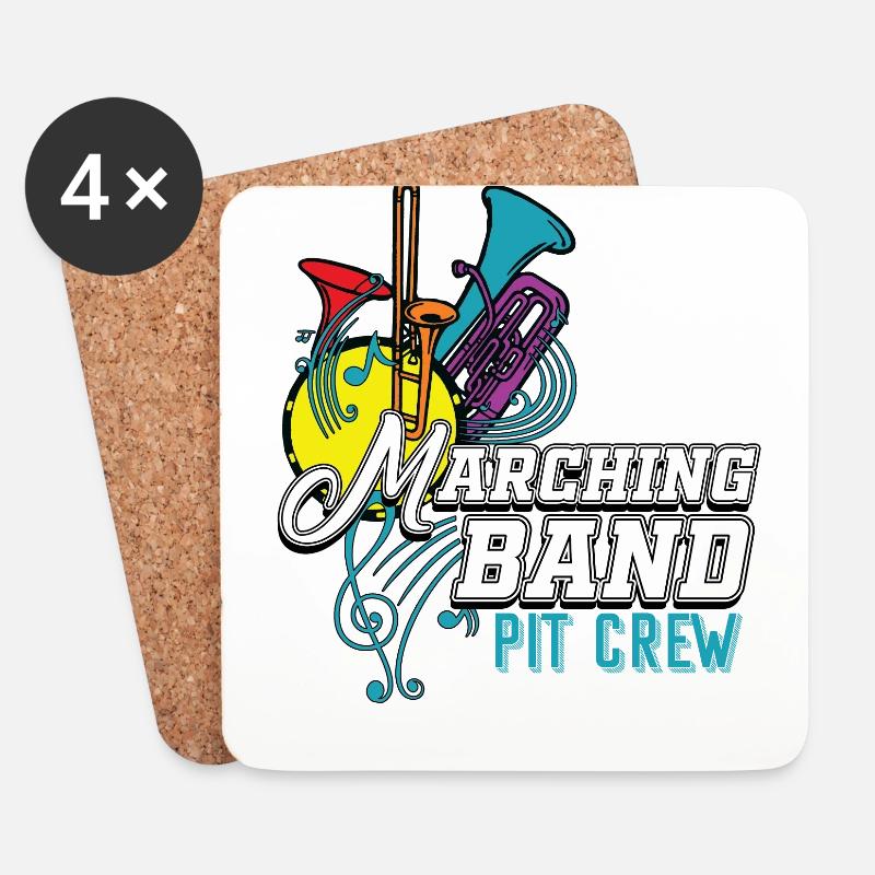 Marching Band - Untersetzer (4er-Set) - Weiß