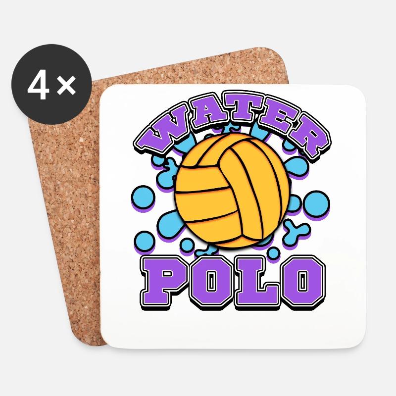 Wasserball - Untersetzer (4er-Set) - Weiß