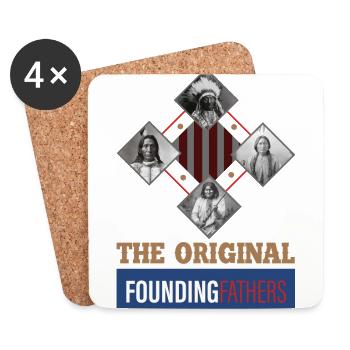 Columbus day, Columbus day indigenous, Columbus - Coasters (set of 4) - white - Front