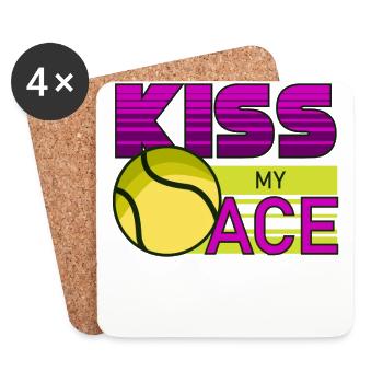 Tennis, tennis tennis , tennis tennis court - Coasters (set of 4) - white - Front