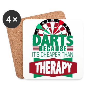 Darts, darts scoreboard, darts play darts - Coasters (set of 4) - white - Front
