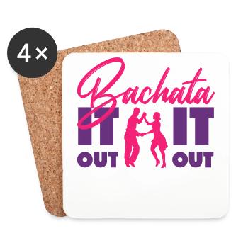 Bachata, Bachata tango, Dominican - Coasters (set of 4) - white - Front