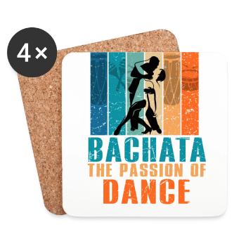Bachata, Bachata Musik, Dominikanisch - Untersetzer (4er-Set) - Weiß - Vorne