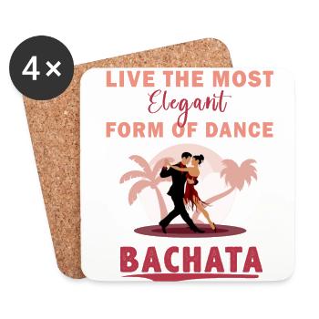 Bachata, bachata bachata birthday, bachata bday - Coasters (set of 4) - white - Front