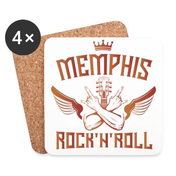 Musik aus Memphis, Musik aus Memphis tennessee, - Untersetzer (4er-Set) - Weiß - Vorne