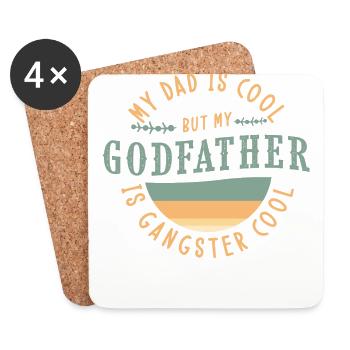 Godfather, Godfather reveal gender, baby shower - Coasters (set of 4) - white - Front