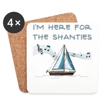 Shanty, Shanty Fischer, Sea shanty, - Coasters (set of 4) - white - Front