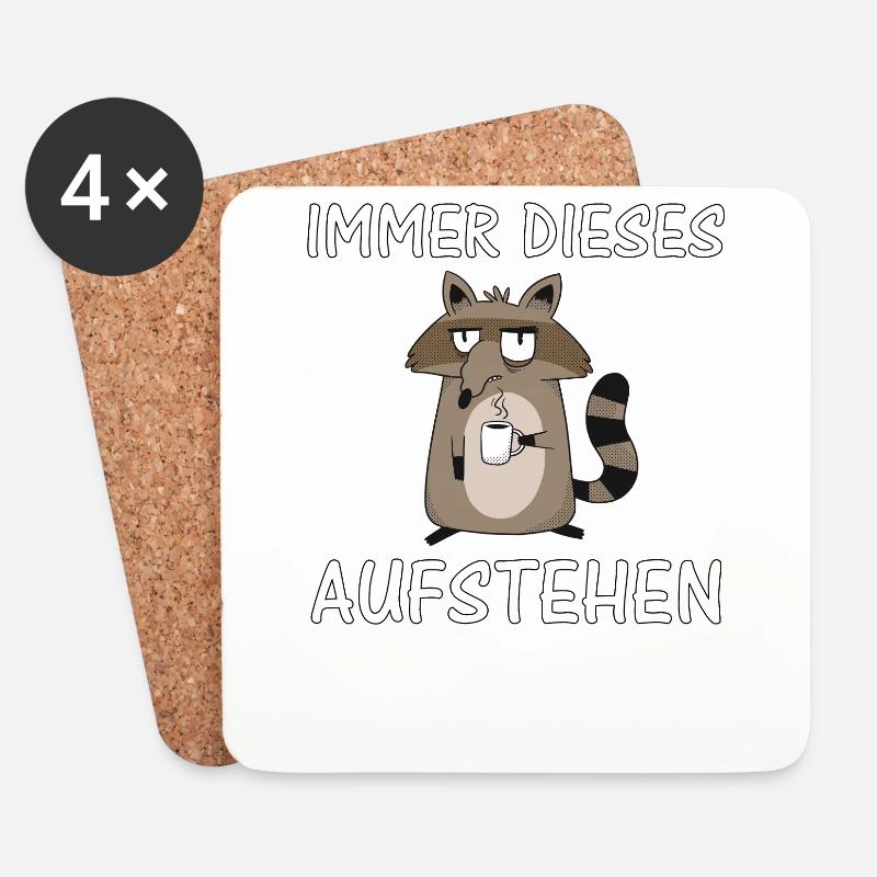 Lustige Freche Sprüche - Untersetzer (4er-Set) - Weiß