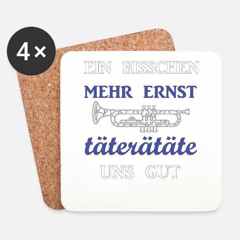 Lustige Freche Sprüche - Untersetzer (4er-Set) - Weiß