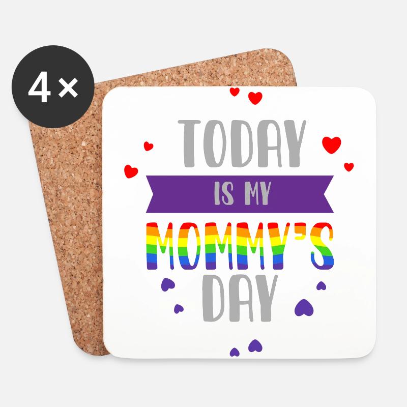 Lgbt, Arcobaleno Lgbt, Gay, - Sottobicchieri (set da 4 pezzi) - bianco