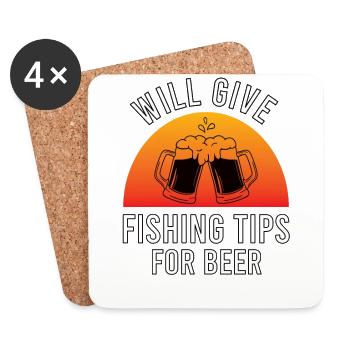 Funny Gift For Fishermen And Anglers - Coasters (set of 4) - white - Front