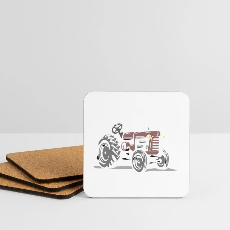 tractor pulling, tractor pulling Traktor, pulling, Untersetzer (4er-Set)