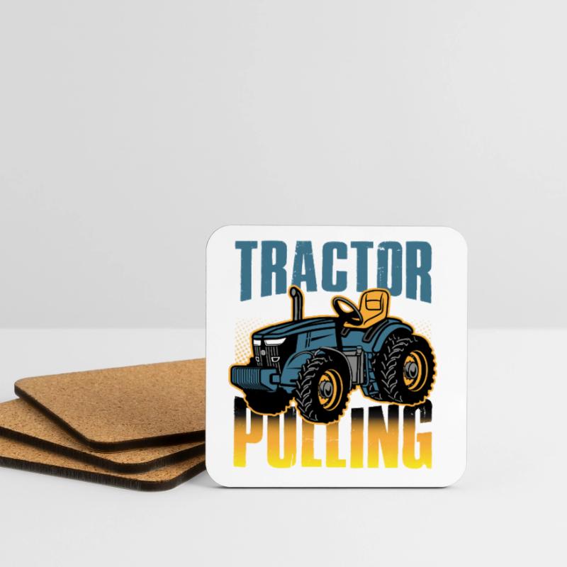 tractor pulling, tractor pulling, racing, Coasters (set of 4)