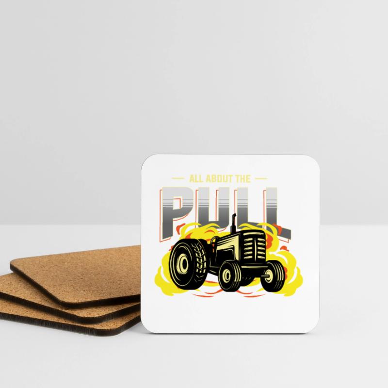 tractor pulling, tractor pulling tractor, racing, Coasters (set of 4)