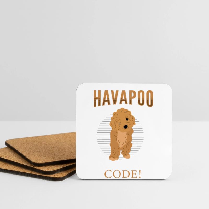 havapoo, havapoo Pudel Mischling, havapoo humor, Untersetzer (4er-Set)
