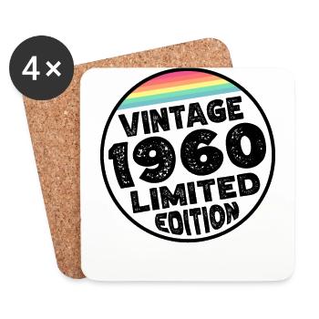 Limited Edition since 1960 Geburtstag Geschenk - Untersetzer (4er-Set) - Weiß - Vorne