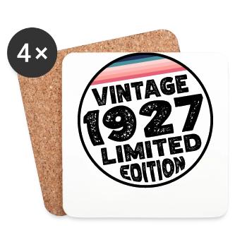 Limited Edition since 1927 Geburtstag Geschenk - Untersetzer (4er-Set) - Weiß - Vorne