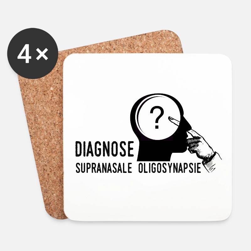Medizin- Supranasale Oligosynapsie - Untersetzer (4er-Set) - Weiß
