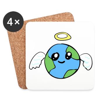 Angel Earth World Wing Paix - Dessous de verre (lot de 4) - blanc - Devant