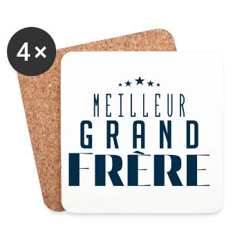 meilleur grand frère - Dessous de verre (lot de 4) - blanc - Devant